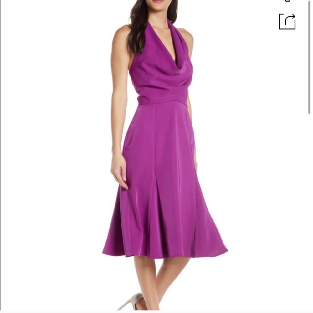 Harlyn Fuschia Halter Dress